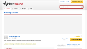 Freesound聲音庫：Passing car.WAV