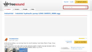 Freesound聲音庫：indutrial hydraulic pump LONG 160531_0886.ogg