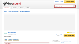 Freesound聲音庫：Wrong00.wav