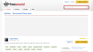 Freesound聲音庫：Reversed Piano.wav