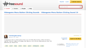 Freesound聲音庫：Videogame Menu Button Clicking Sound 19