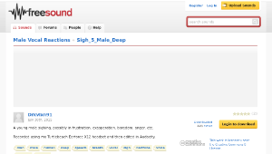 Freesound聲音庫：Sigh_5_Male_Deep