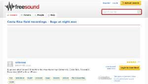Freesound聲音庫：Bugs at night.wav