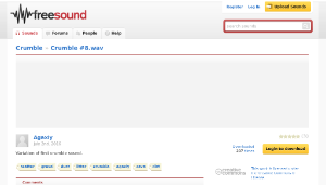 Freesound聲音庫：Crumble #8.wav