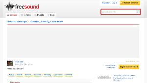 Freesound聲音庫：Death_Swing_CsG.wav
