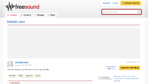 Freesound聲音庫：hello01.wav縮圖