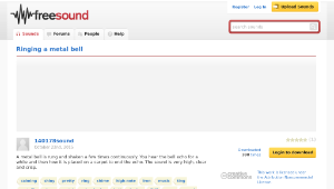 Freesound聲音庫：Ringing a metal bell縮圖