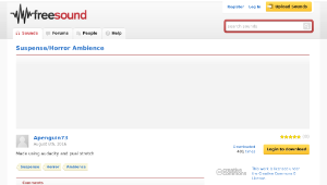 Freesound聲音庫：Suspense/Horror Ambience