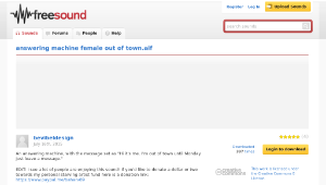 Freesound聲音庫：answering machine female out of town.aif-資源代表圖