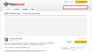 Freesound聲音庫：Crispy Spring Onion