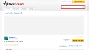 Freesound聲音庫：vocal robotic sound