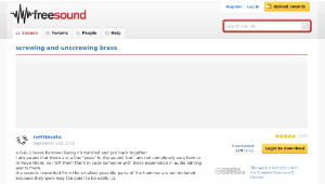 Freesound聲音庫：screwing and unscrewing brass-資源代表圖