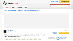 Freesound聲音庫：Monkey toy with cymbals.wav-資源代表圖