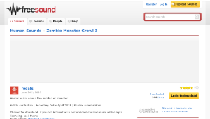 Freesound聲音庫：Zombie Monster Growl 3-資源代表圖