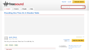 Freesound聲音庫：Pounding One Time On A Wooden Table-資源代表圖