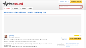 Freesound聲音庫：Traffic in Almaty city-資源代表圖