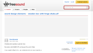 Freesound聲音庫：wooden box with hinge shake.aif縮圖