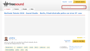 Freesound聲音庫：Berlin, FriedrichstraĂe police car siren XY .wav-資源代表圖