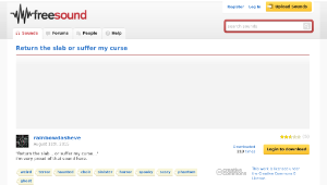 Freesound聲音庫：Return the slab or suffer my curse-資源代表圖