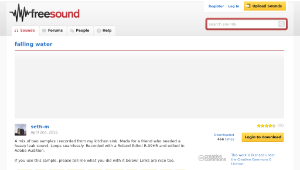 Freesound聲音庫：falling water-資源代表圖