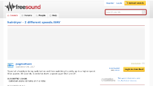 Freesound聲音庫：hairdryer - 2 different speeds.WAV-資源代表圖