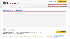 Freesound聲音庫：90s Beat Loop 140bpm.wav