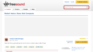 Freesound聲音庫：Robot Voice: Does Not Compute-資源代表圖
