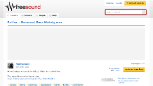 Freesound聲音庫：Reversed Bass Melody.wav