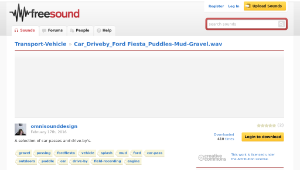 Freesound聲音庫：Car_Driveby_Ford Fiesta_Puddles-Mud-Gravel.wav-資源代表圖