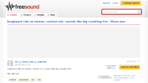 Freesound聲音庫：longboard ride on tarmac, contact mic, sounds like big crackling fire - Mono.wav縮圖