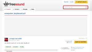 Freesound聲音庫：computer_keyboard.aif
