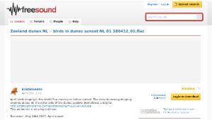 Freesound聲音庫：birds in dunes sunset NL 01 160412_01.flac-資源代表圖