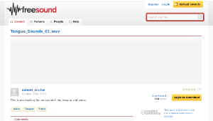 Freesound聲音庫：Tongue_Sounds_01.wav