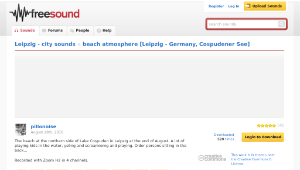 Freesound聲音庫：beach atmosphere [Leipzig - Germany, Cospudener See]縮圖