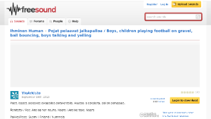 Freesound聲音庫：Pojat pelaavat jalkapalloa / Boys, children playing football on gravel, ball bouncing, boys talking縮圖