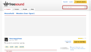 Freesound聲音庫：Wooden Door Open1縮圖