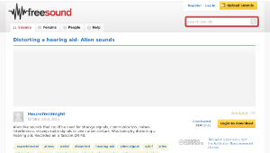 Freesound聲音庫：Distorting a hearing aid- Alien sounds 