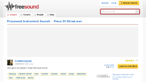 Freesound聲音庫：Piece Of Shred.wav