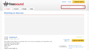 Freesound聲音庫：Knocking on door.wav