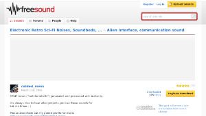 Freesound聲音庫：Alien interface, communication sound