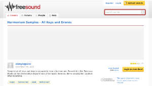 Freesound聲音庫：Harmonium Samples - All Keys and Drones
