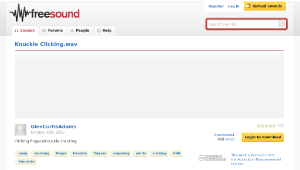 Freesound聲音庫：Knuckle Clicking.wav縮圖