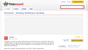 Freesound聲音庫：Kendang, Kendhang or Gendang縮圖