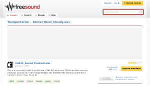 Freesound聲音庫：Rocket_Blast_Steady.wav縮圖