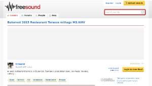 Freesound聲音庫：Bukarest 2015 Restaurant Terasse mittags MS.WAV-資源代表圖