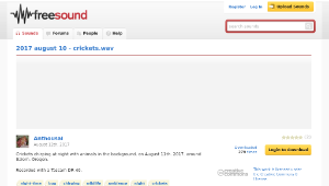 Freesound聲音庫：2017 august 10 - crickets.wav-資源代表圖