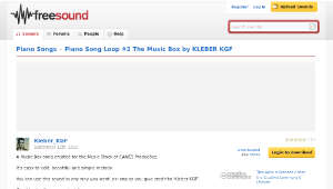 Freesound聲音庫：Piano Song Loop #2 The Music Box by KLEBER KGF-資源代表圖