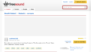 Freesound聲音庫：Robotic - scream縮圖