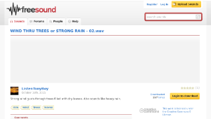 Freesound聲音庫：WIND THRU TREES or STRONG RAIN - 02.wav縮圖