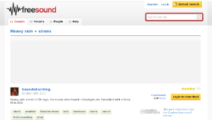 Freesound聲音庫：Heavy rain + sirens-資源代表圖